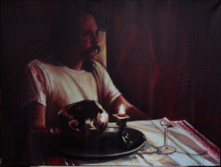 Önarckép törött koponyával 60x80cm